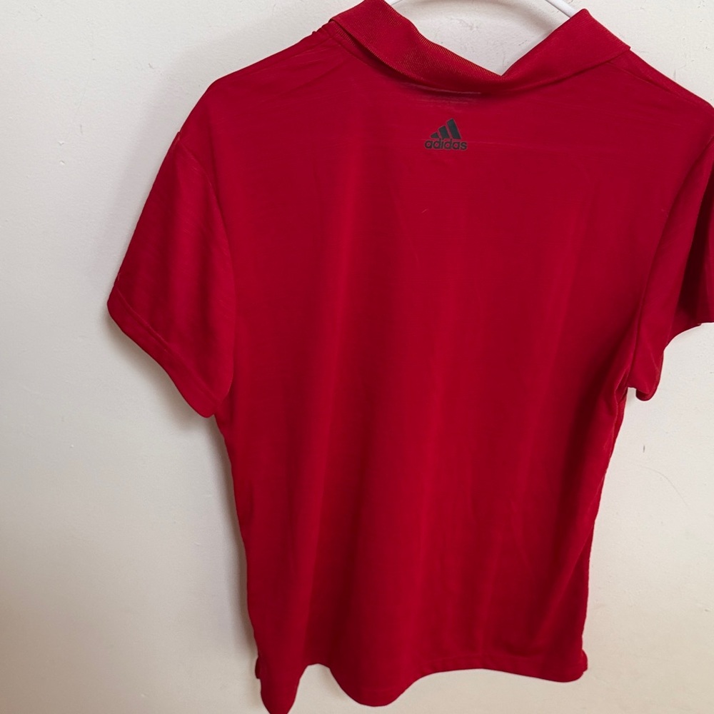 Adidas climalite Vibrant Red Polo Shirt - Picture 4 of 5